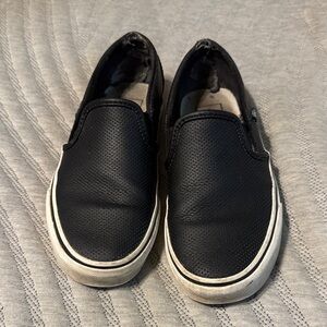 Black Leather Vans